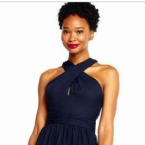 Midnight Blue Chiffon Gown